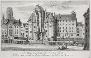 Matthaeus Deisch（1724-89）1761-65によって彫刻された「グダニスクの50の景色」からのクレーン 作： Friedrich Anton Lohrmann or Lormann